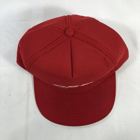 VINTAGE CITIZENS STATE BANK HAT CAP MENS SNAPBACK RED USA MADE TRUCKER 80s 90s - Picture 5 of 11